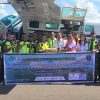 Peluncuran SOA Kargo Udara Nunukan 2025 bersama Bupati Nunukan di depan pesawat PK-SNM rute Krayan.